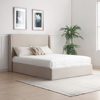 Florence Ottoman Bed Multi-Lift, Asteria Stone Textured Weave , King