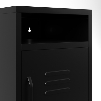 DILLON BLACK BEDSIDE CABINET