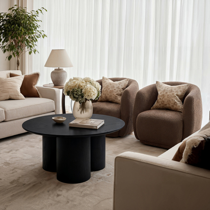 LANE BLACK COFFEE TABLE (2 PACKS)