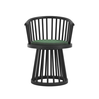 LINA FOREST GREEN / BLACK DINING CHAIR (1 PER PACK)