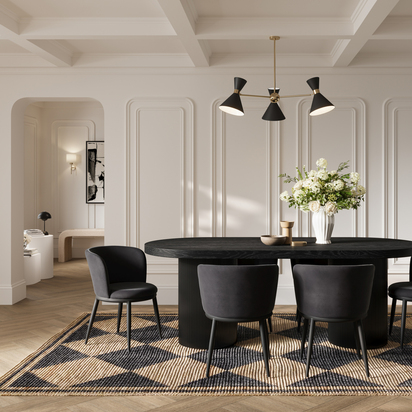 NOVA BLACK / BLACK DINING CHAIR (2 CHAIRS / 2 PACKS)
