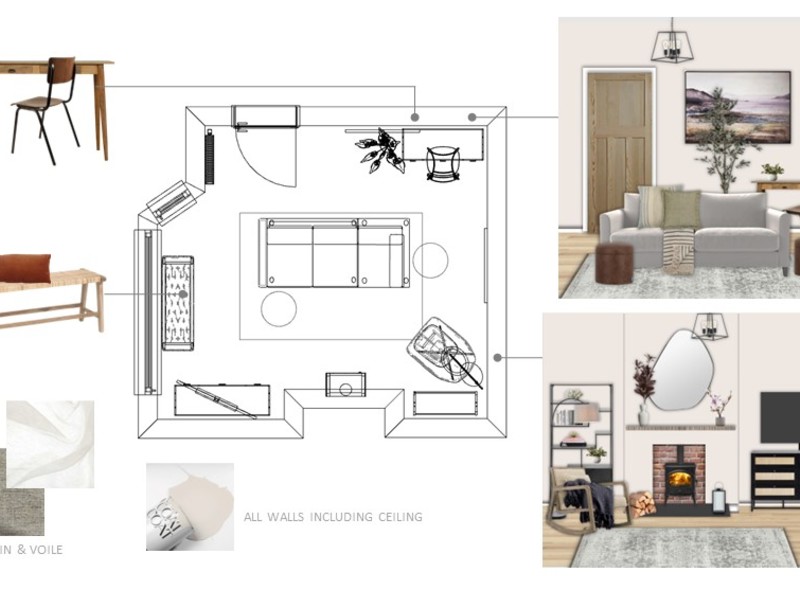 Calm & Classic Living Room Design: A Warm, Textural Transformation — another view of the room