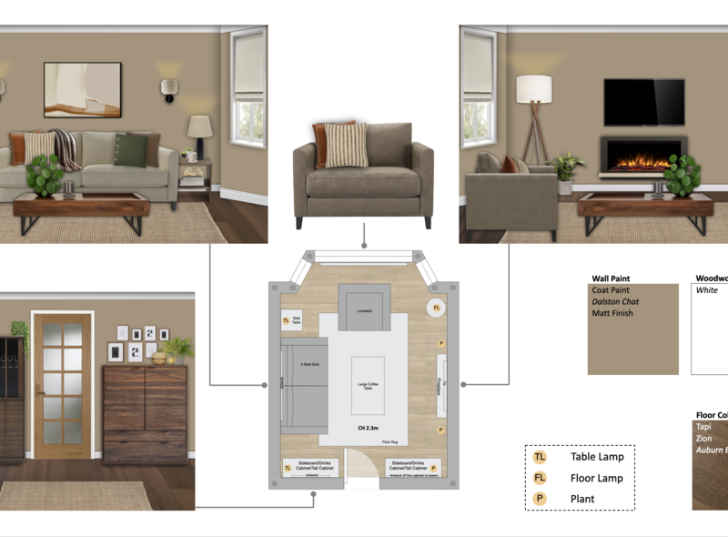 Stylish Living Room Design: A Warm, Earthy & Modern Transformation — another view of the room