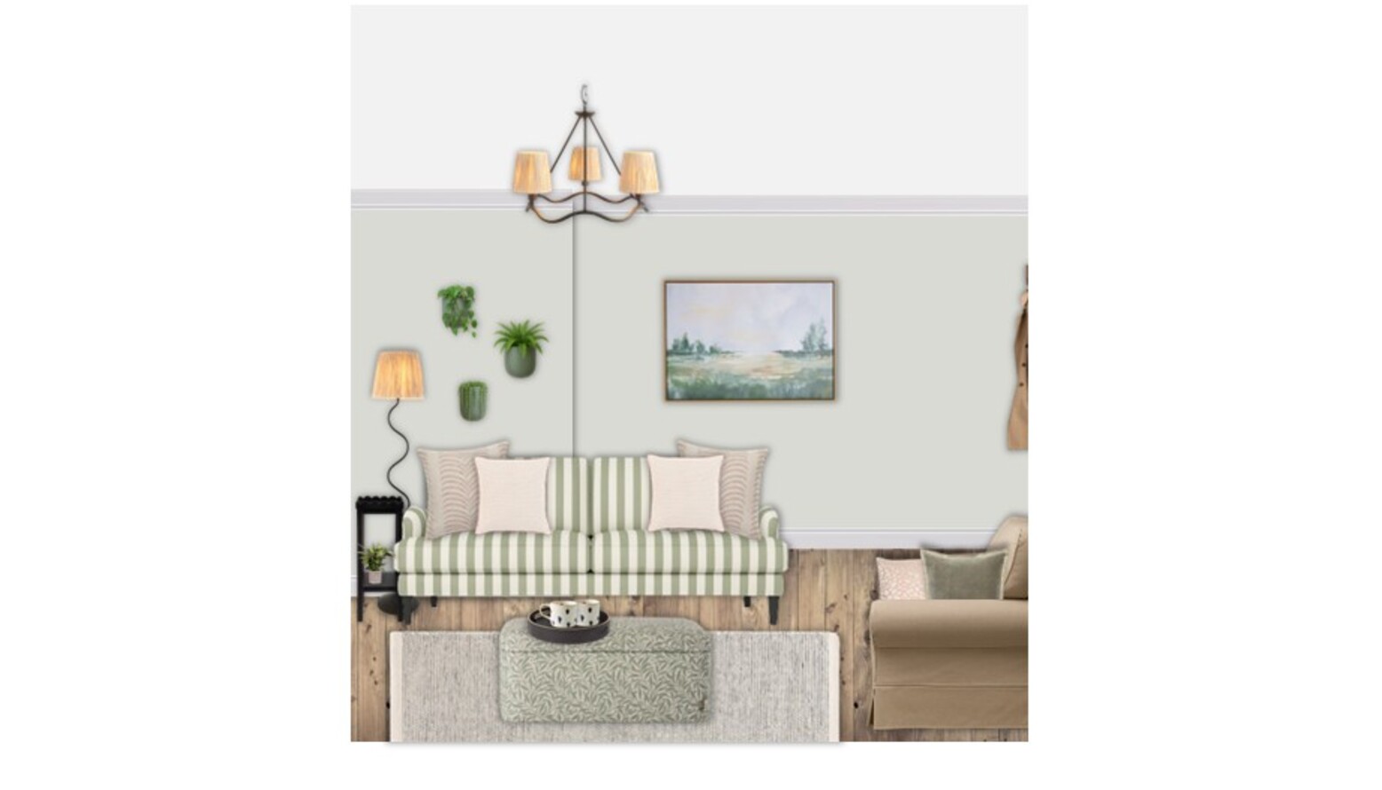 Visual 3 (art/stool/rug options)