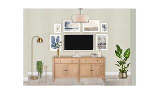Contemporary Living Room Design: Serene Sage Green & Blue Accents — photo 5
