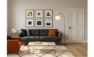 Family Snug Design: Navy, Burnt Orange & Mid-Century Style — photo 2