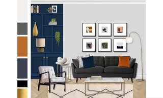Family Snug Design: Navy, Burnt Orange & Mid-Century Style — photo 4