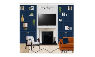 Family Snug Design: Navy, Burnt Orange & Mid-Century Style — photo 5