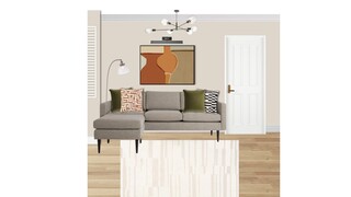 Contemporary Living Room Design: Warm Neutrals & Olive Green Accents — photo 7