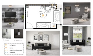 Contemporary Living Room Design: Dark Contrast & Show-Home Style — photo 4