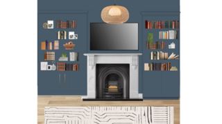 Contemporary Snug Room Design: Warm Grey, Blush & Deep Blue — photo 7