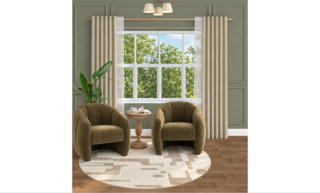 Contemporary Living Room Design: Warm Green Hues & Relaxed Style — photo 4