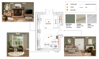 Contemporary Living Room Design: Warm Green Hues & Relaxed Style — photo 5