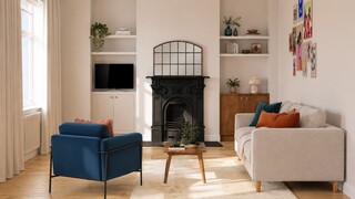 Contemporary Living & Dining Room Design: Teal, Warm & Characterful — photo 3
