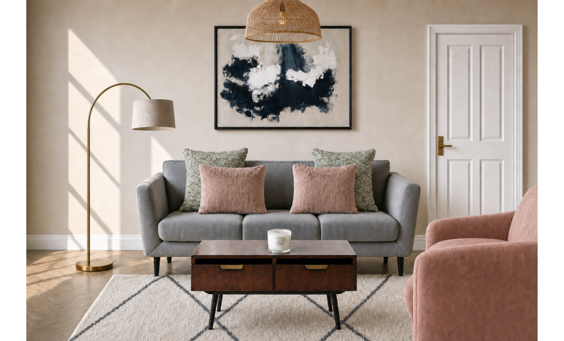 Family Living Room Design: Elegant, Natural & Relaxed — the finished room