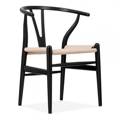 Danish Design Wishbone Chair - Black/Natural 
