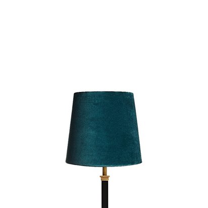 20cm tall tapered lampshade in teal velvet