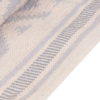 100% Cotton Aztec Diamond Moroccan Kilim Rug, Grey Size: 120cm x 170cm