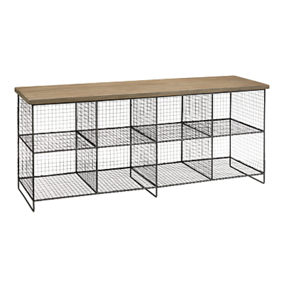 John Lewis & Partners Restoration Shoe Bench, Grey
