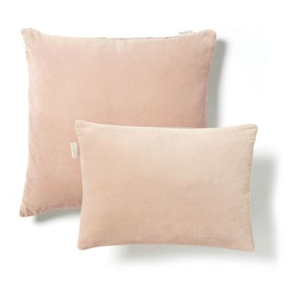 Velvet & Linen Cushions - Blush - Square 