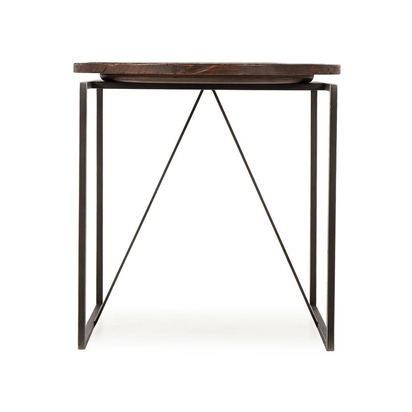 Thomas Bina by Resource Decor Georgina Side Table Peroba Wood Steel