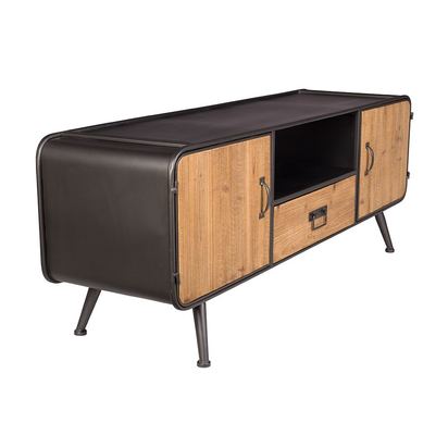 Dutchbone Low Gin Sideboard Solid Fir Wood Iron