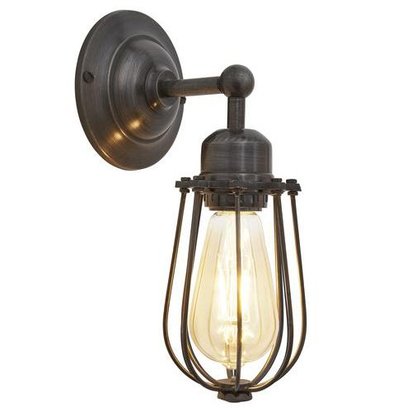 Industville Orlando Cage Wall Light - Brass