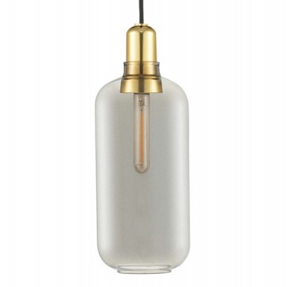 Normann Copenhagen Amp Brass Pendant Light - Small - White