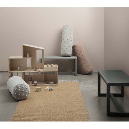 Ferm Living Popcorn Bolster Cushion - Dusty Rose