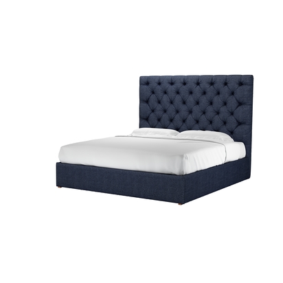 Rosalie 150cm Super King Ottoman Bed in Ink Chunky Weave