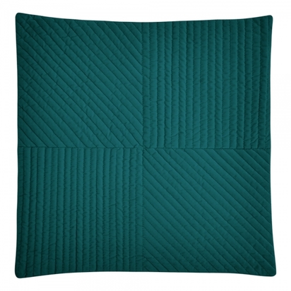 Square Textured Velvet Cushion, Teal 50cm