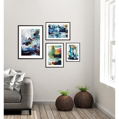 Abstract Gallery 8 - Wall Art Print Set - Prints + Frames