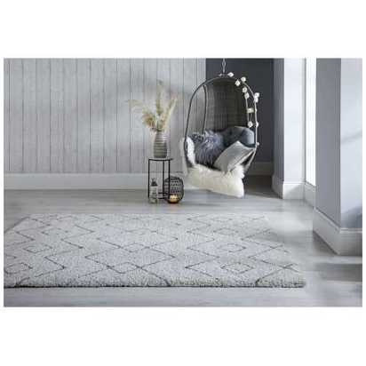 Flair Rugs Dakari Imari Rug - Cream & Dark Grey - 160cm x 230cm
