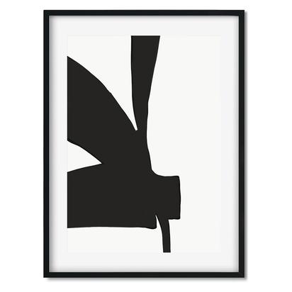 Black & White Abstract Set Of 3 Prints - (A2) 42x59cm - 16x23 Inches / Print + Black Frame