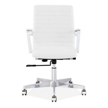 Barclay Office Chair with Ribbed Back - White