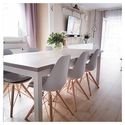 Cult Studio Moda Dining Chair Plastic Grey Natural / Black Eames DSW Chair Style