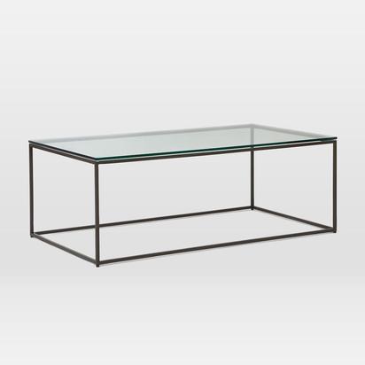 Streamline Coffee Table (112 Cm) - Glass, Antique Bronze 