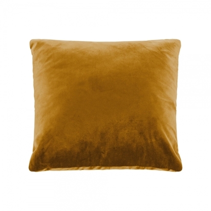 Plain Large Cushion, Velvet Fabric, Mustard
