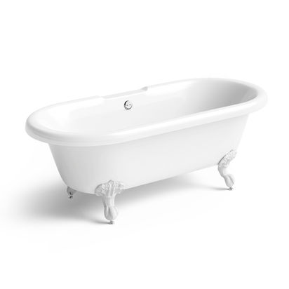  1800mm Cambridge Traditional Roll Top Bath - White Ball Feet