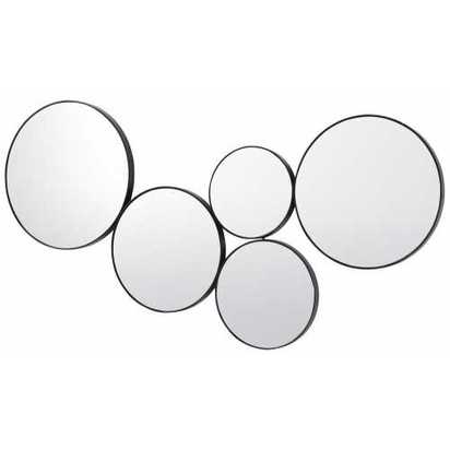 Broste Copenhagen Kunst Wall Mirrors - Set of 5 - Black
