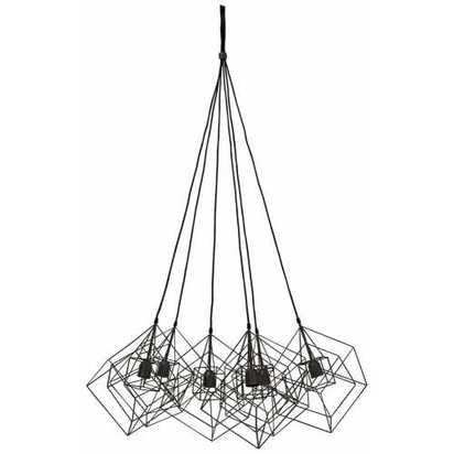Light and Living Kubinka 6 Pendant Light - Black