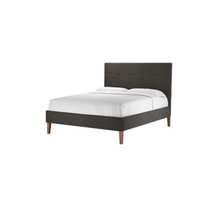 Avery 130cm King Bed in Battleship Grey Smart Cotton