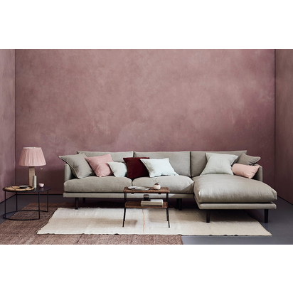 Ottilie Chaise Corner Sofa 3 Seater with Chaise Studio Rich Stain Resistant Velvet Nordic Green