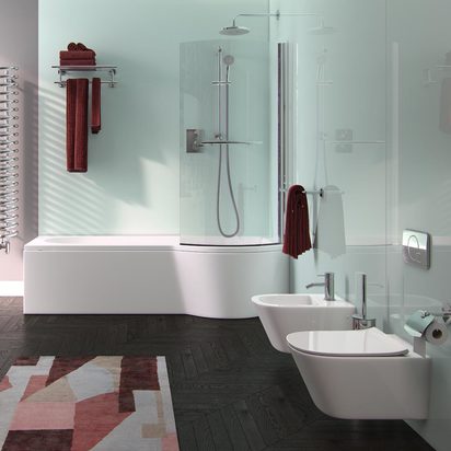 Imex Arco Rimless Wall Hung WC & Soft Close Seat - 520mm Projection