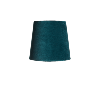 20cm tall tapered lampshade in teal velvet