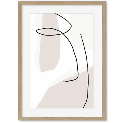 Contemporary Face Line Art Print