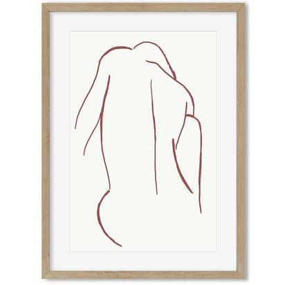 Sitting Figure Line Art Print