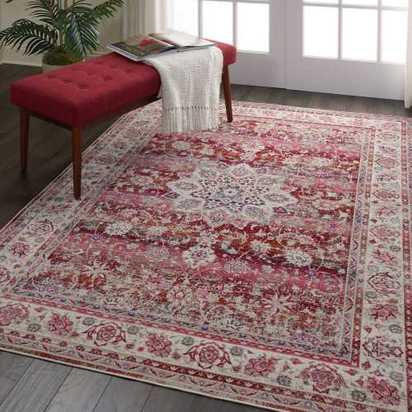 Nourison Vintage Kashan VKA01 Rug - Red - 160cm x 239cm