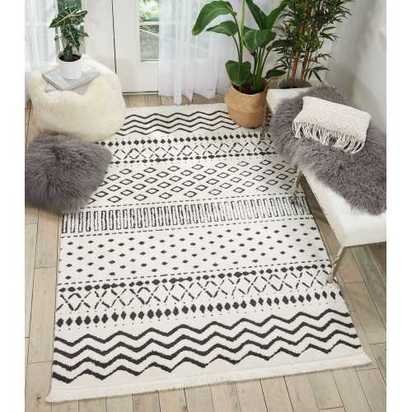 Nourison DWS05 Kamala DS501 Rug - White - 119cm x 180cm