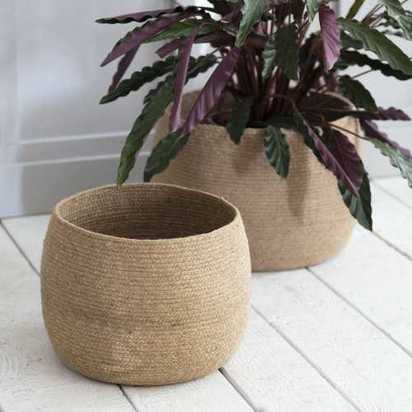 Garden Trading Jute Rounded Baskets - Set of 2